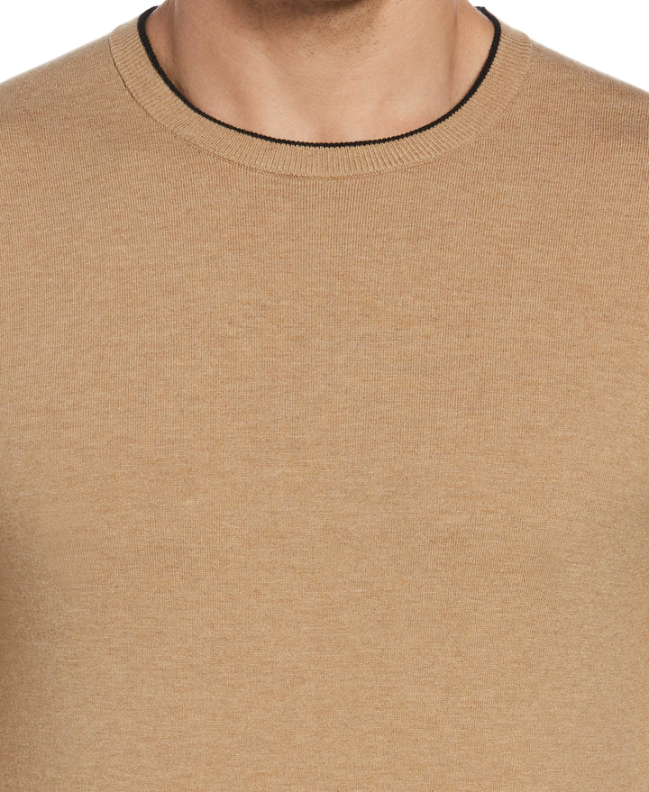 Solid Crew Sweater (Camel Heather) 