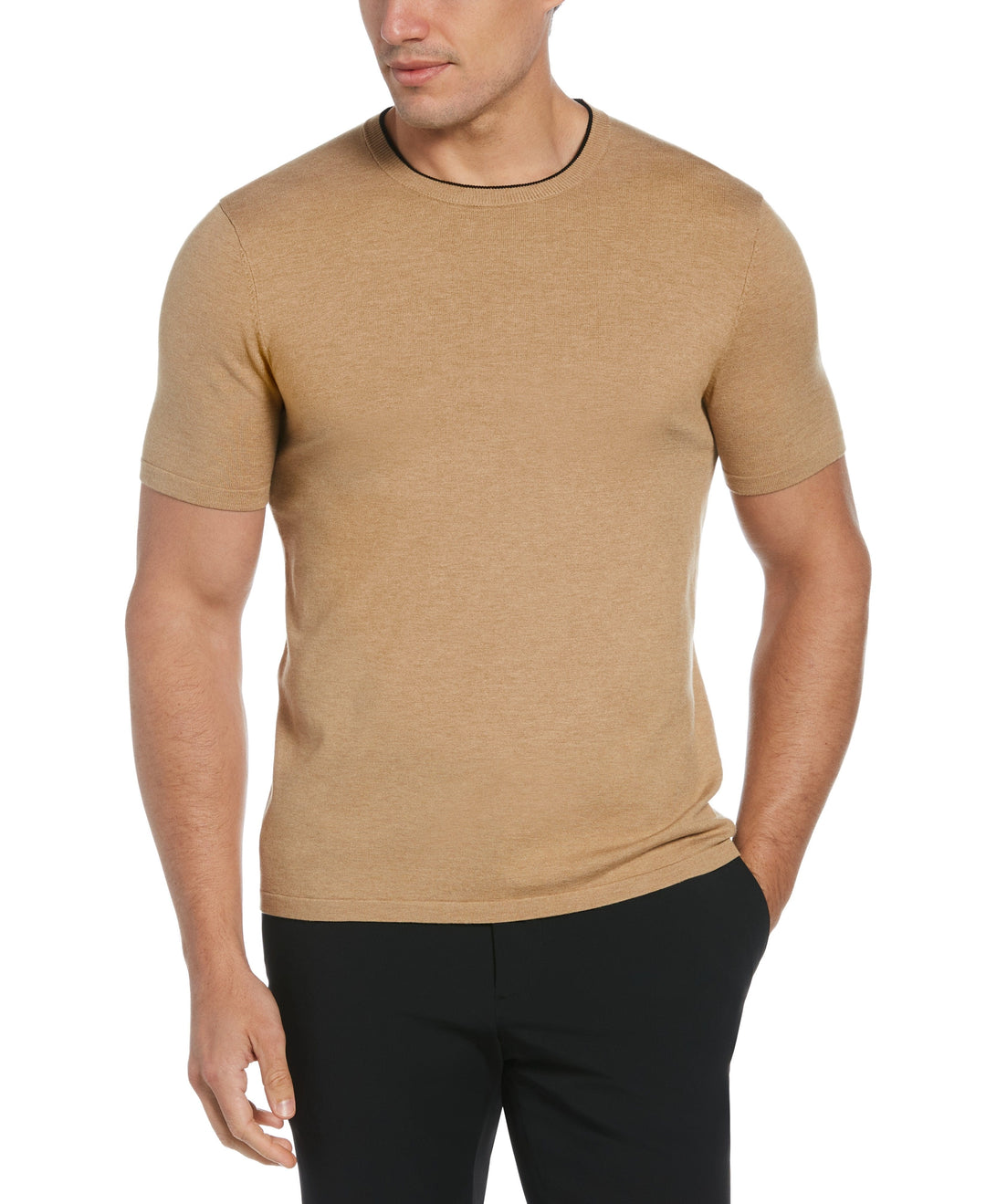 Solid Crew Sweater (Camel Heather) 
