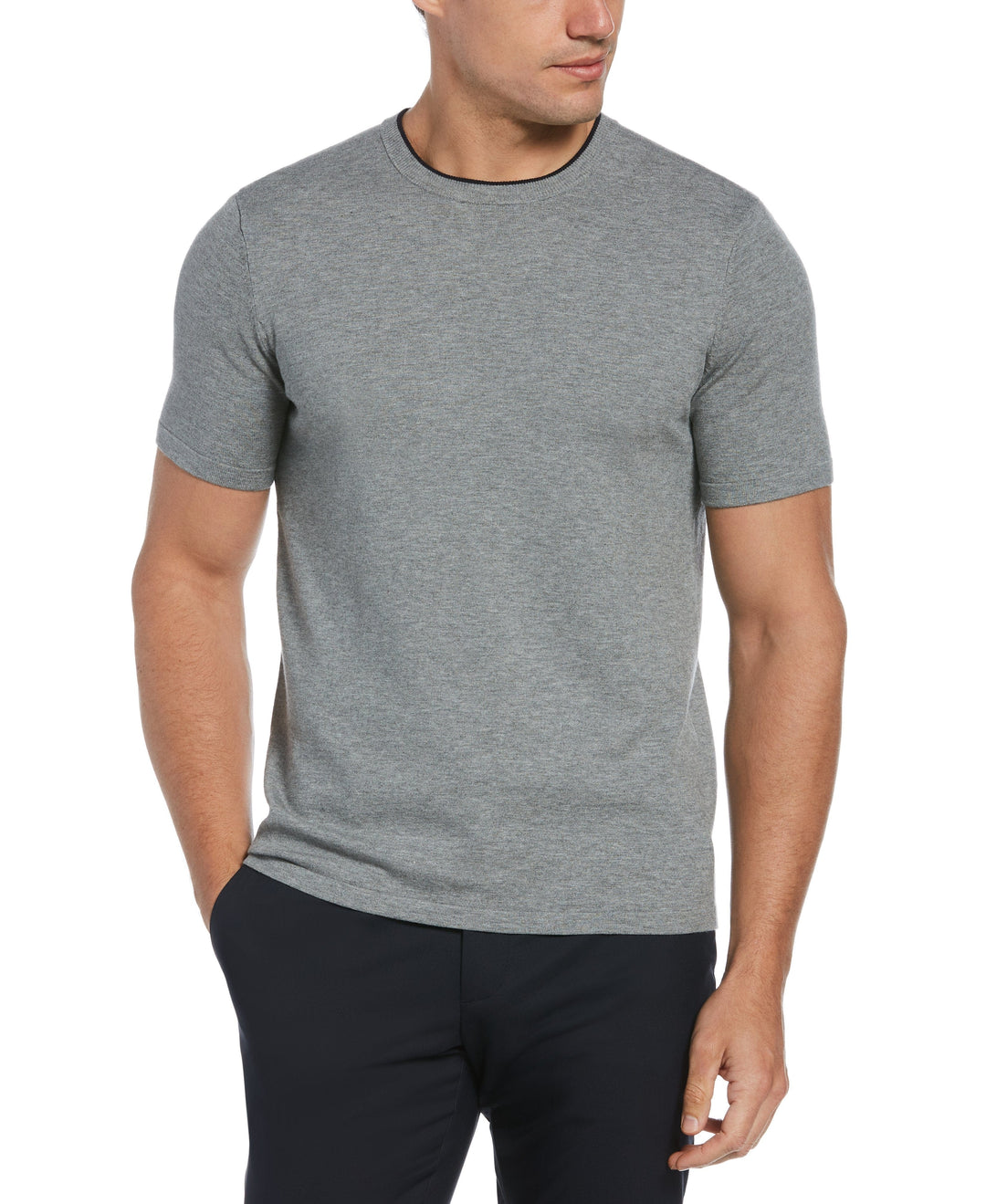 Solid Crew Sweater (Smoked Heather) 