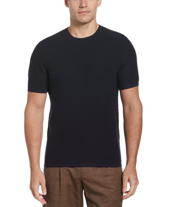 Tech Vertical Ribbed Sweater (Dark Sapphire) 