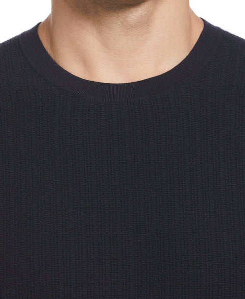 Tech Vertical Ribbed Sweater (Dark Sapphire) 