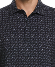 Total Stretch Geo Print Shirt (Black) 