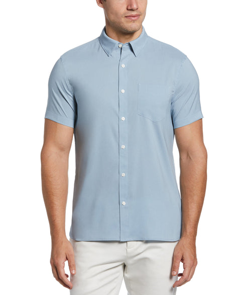 Total Stretch Slim Fit Heather Update Shirt (Dusty Blue) 