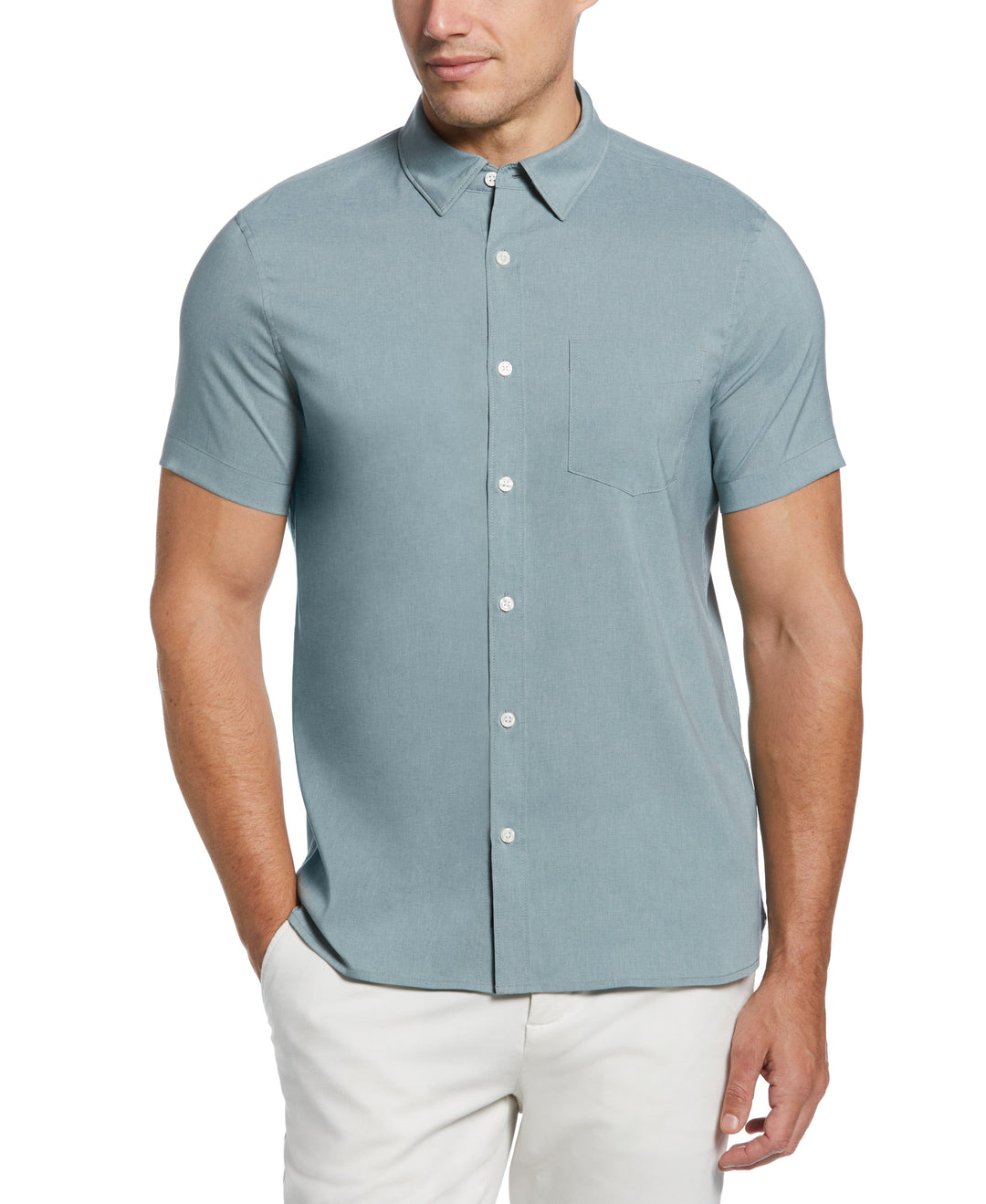 Total Stretch Slim Fit Heather Update Shirt (Lead) 