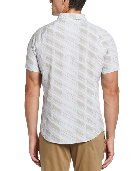 Total Stretch Slim Fit Large Abstract Print Shirt