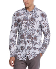Total Stretch Slim Fit Floral Print Shirt (Bright White) 