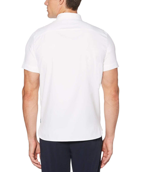Total Stretch Slim Fit Solid Shirt Bright White Perry Ellis