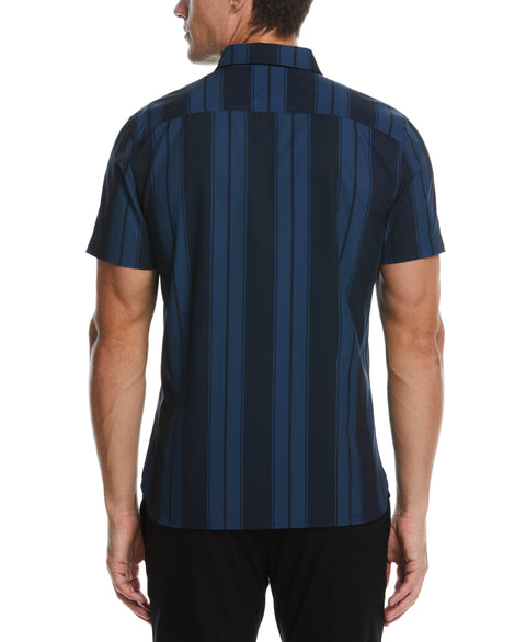 Total Stretch Slim Fit Stripe Shirt (Dark Denim) 