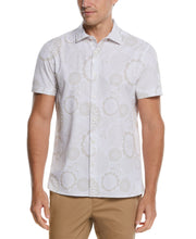 Total Stretch Tonal Floral Print Shirt (Bright White) 