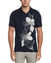 Placed Flortal Print Polo (Dark Sapphire) 