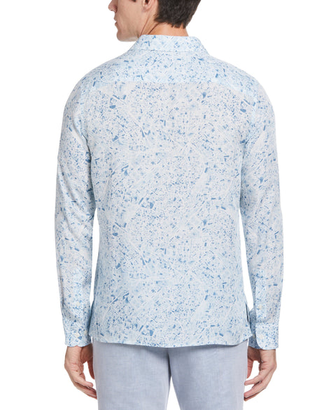 Untucked Road Map Print Shirt (Country Air) 