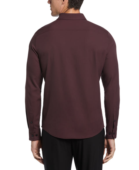 Untucked Total Stretch Slim Fit Solid Shirt (Fudge) 