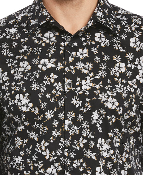 Untucked Water Floral Printed Shirt