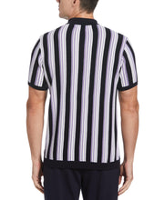 Vertical Stripe Polo (Dark Sapphire) 