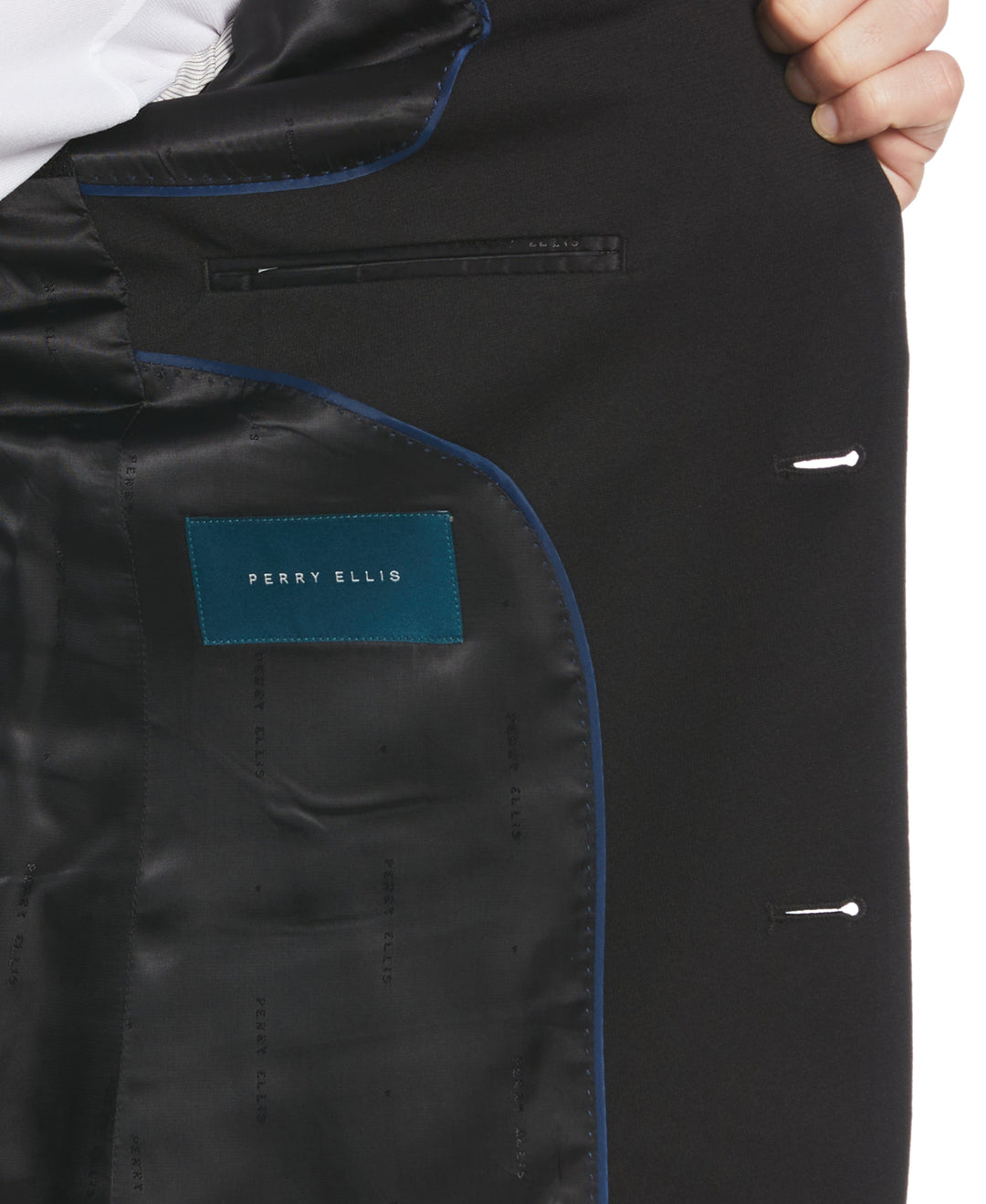 Very Slim Fit Neat Knit Suit Jacket (Black) 