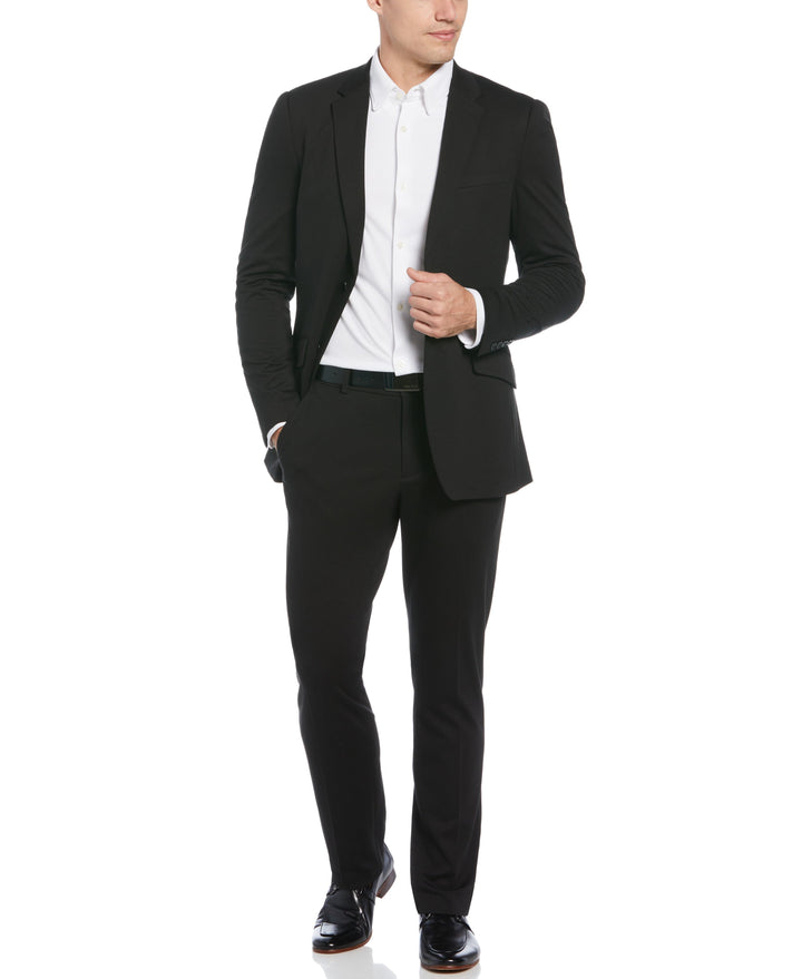 Very Slim Fit Neat Knit Suit Jacket (Black) 