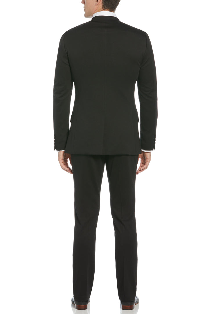 Very Slim Fit Neat Knit Suit Jacket (Black) 