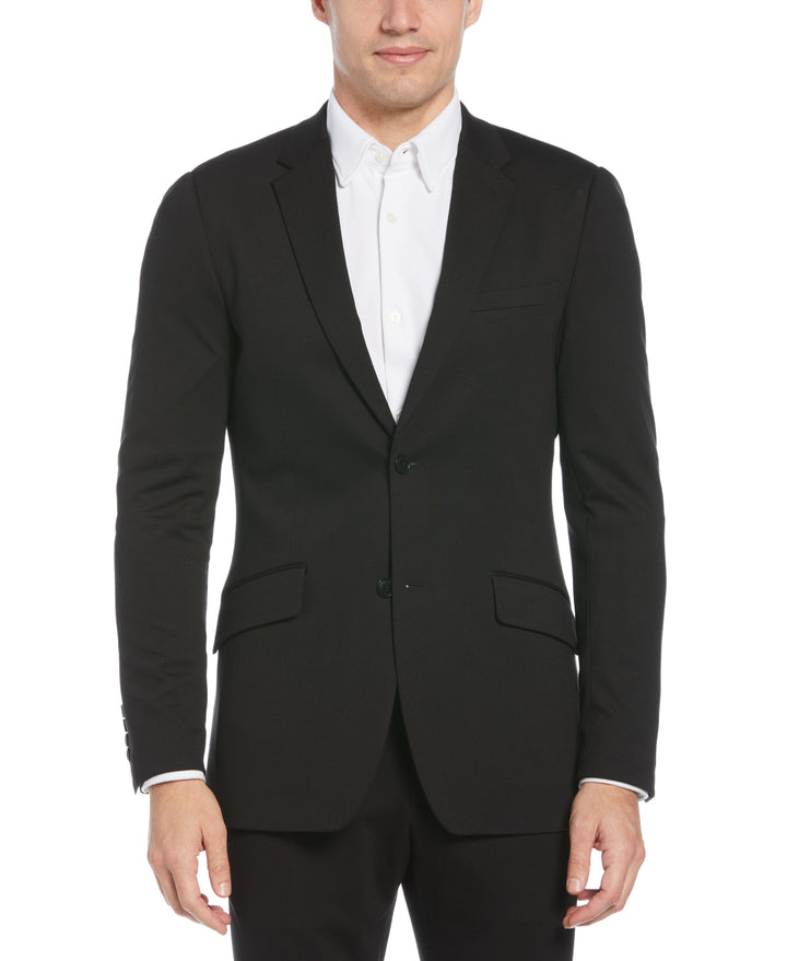 Very Slim Fit Neat Knit Suit Jacket (Black) 