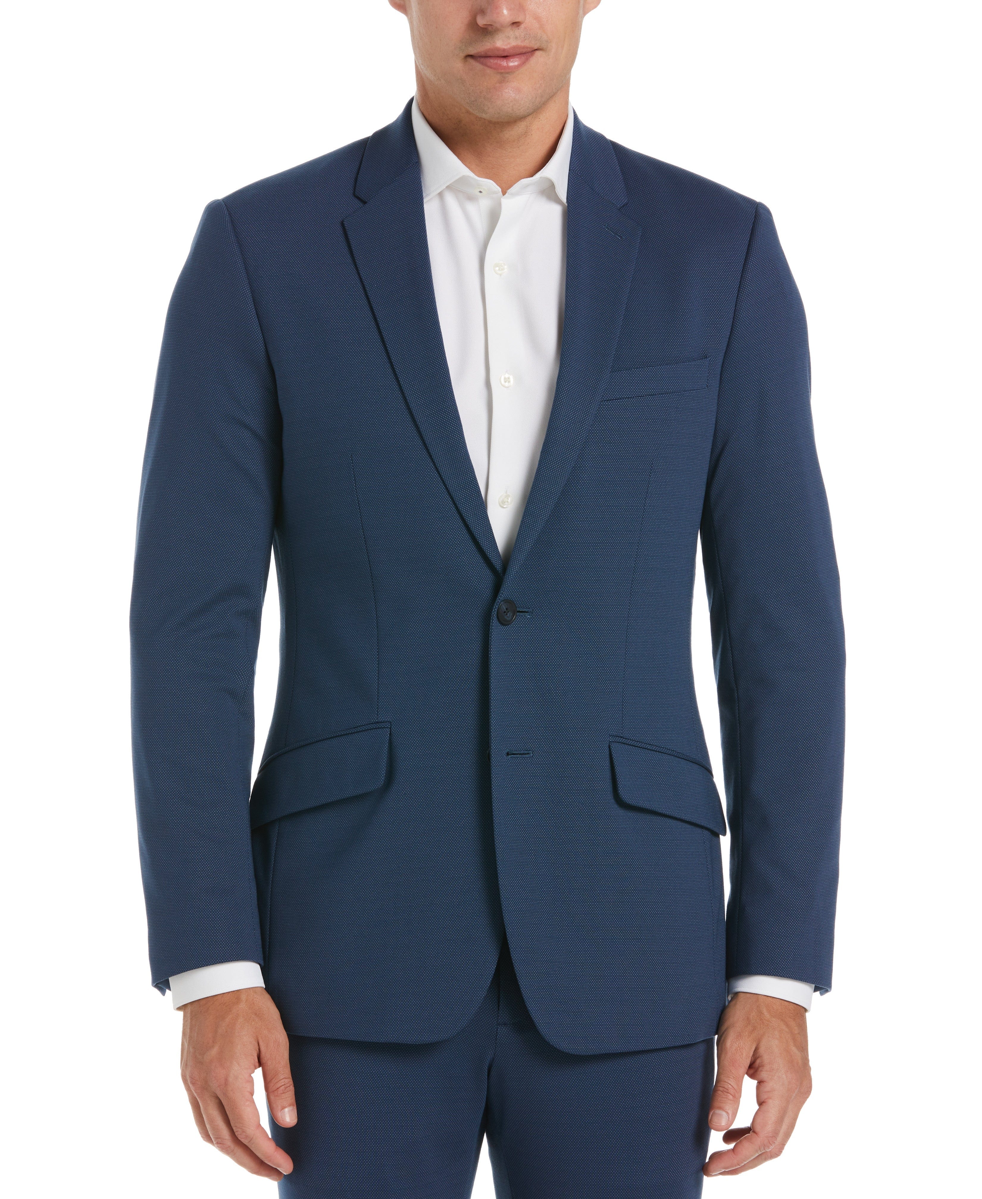 PERRY ELLIS ベージュ ダウンジャケット S Very Slim Fit Textured Stretch Knit Suit Jacket – Perry Ellis