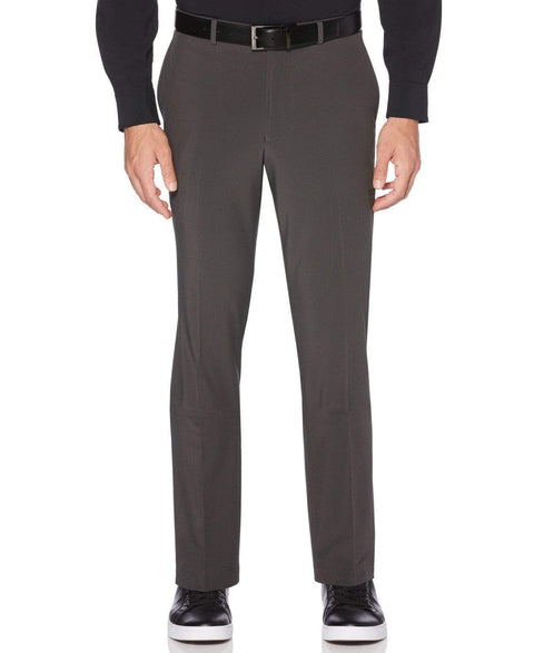 Very Slim Fit Washable Gray Check Tech Suit Pant Slate Perry Ellis