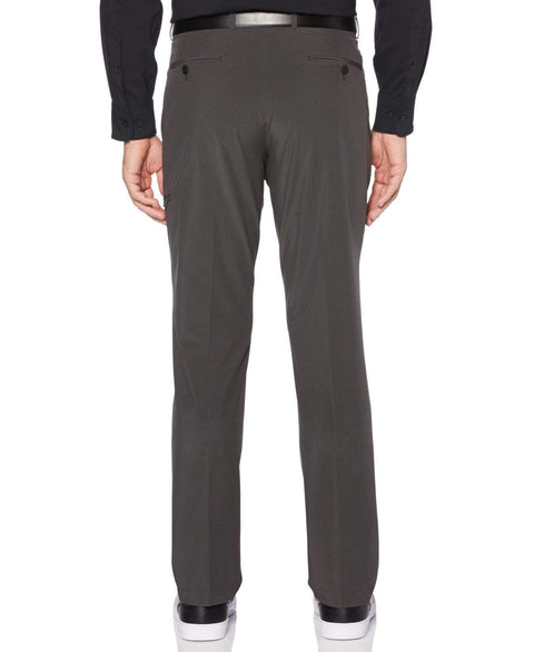 Very Slim Fit Washable Gray Check Tech Suit Pant Slate Perry Ellis
