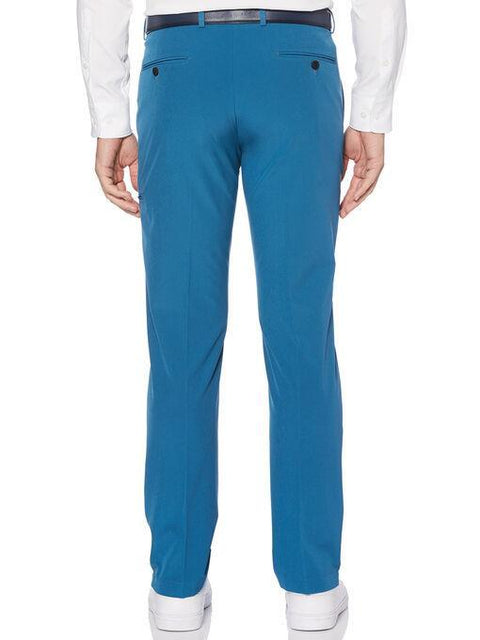 Very Slim Fit Washable Turquoise Tech Suit Pant Turquoise Aqua Perry Ellis