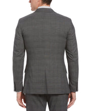 Very Slim Fit Windowpane Suit Jacket Charcoal Perry Ellis