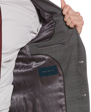 Very Slim Fit Windowpane Suit Jacket Charcoal Perry Ellis