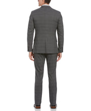Very Slim Fit Windowpane Suit Jacket Charcoal Perry Ellis