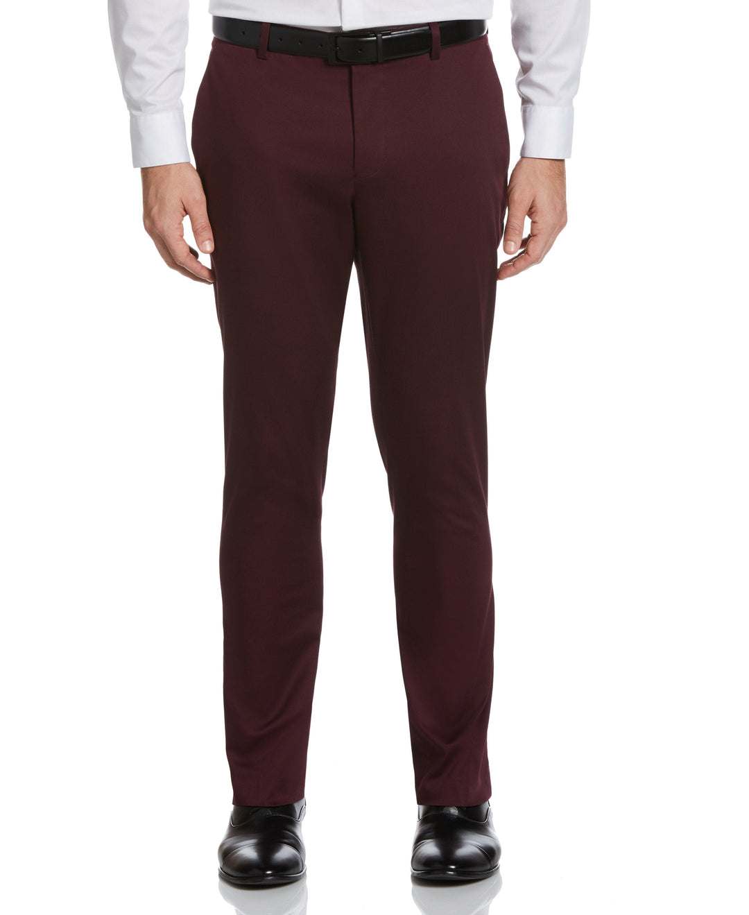 Very Slim Satin Suit Pant Wine Perry Ellis
