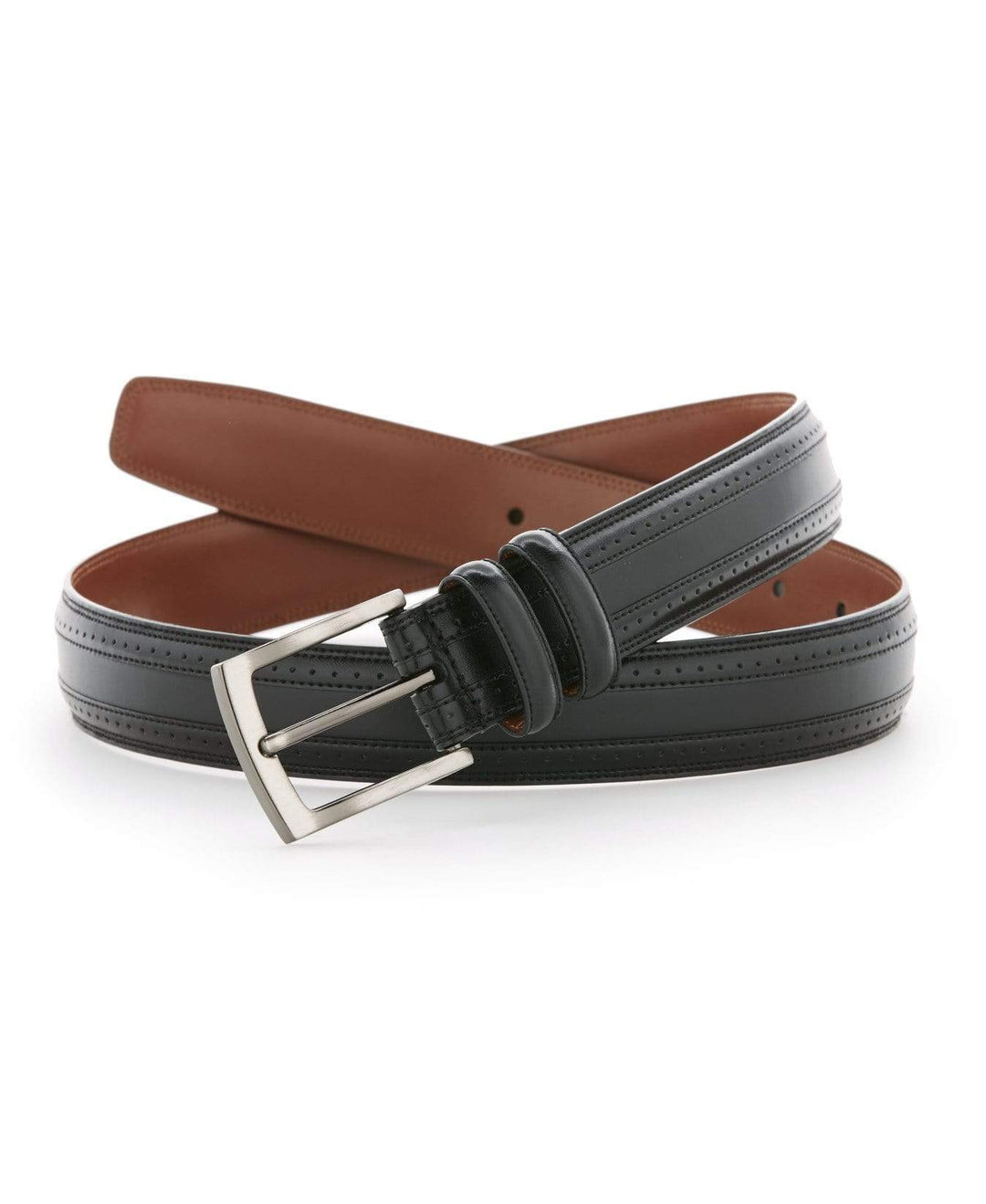 Wing Tip Belt Blk Perry Ellis