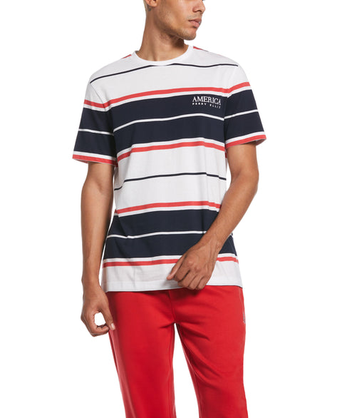 Yarn Dye Stripe Shirt (Bright White) 