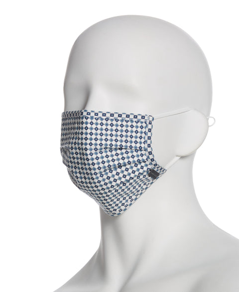 Reusable Poplin 3 Pack Pleated Fabric Face Mask Assorted Perry Ellis