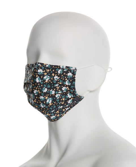 Reusable Poplin 3 Pack Pleated Fabric Face Mask Assorted Perry Ellis