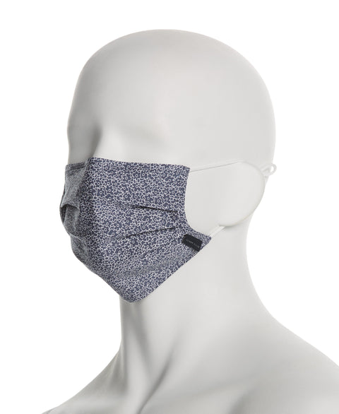 Reusable Poplin 3 Pack Pleated Fabric Face Mask Assorted Perry Ellis