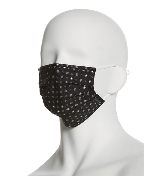 Reusable Poplin 3 Pack Pleated Fabric Face Mask Assorted Perry Ellis