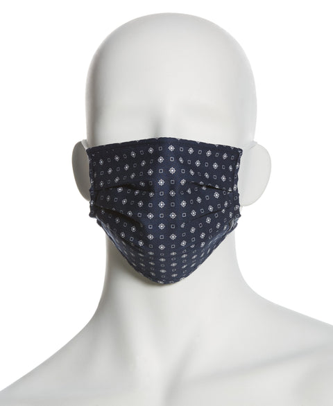 Reusable Poplin 3 Pack Pleated Fabric Face Mask Assorted Perry Ellis