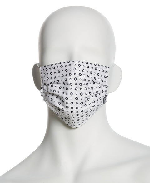 Reusable Poplin 3 Pack Pleated Fabric Face Mask Assorted Perry Ellis