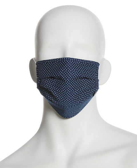 Reusable Poplin 3 Pack Pleated Fabric Face Mask Assorted Perry Ellis
