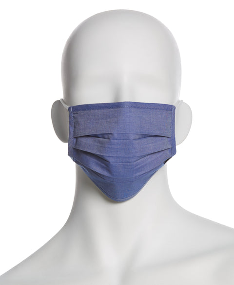 Reusable Poplin 3 Pack Pleated Fabric Face Mask Assorted Perry Ellis
