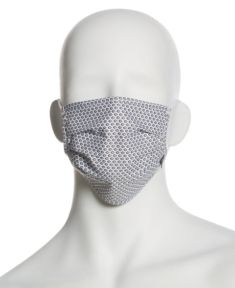Reusable Poplin 3 Pack Pleated Fabric Face Mask Assorted Perry Ellis