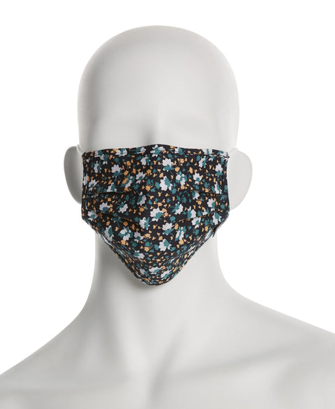 Reusable Poplin 3 Pack Pleated Fabric Face Mask Assorted Perry Ellis
