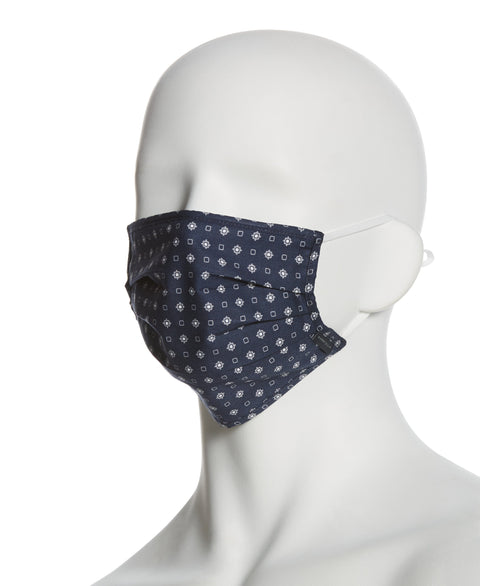 Reusable Poplin 3 Pack Pleated Fabric Face Mask Assorted Perry Ellis