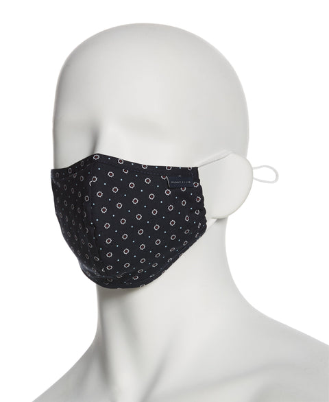 Reusable Poplin 3 Pack Rounded Fabric Face Masks Assorted Perry Ellis