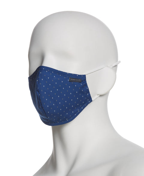 Reusable Poplin 3 Pack Rounded Fabric Face Masks Assorted Perry Ellis