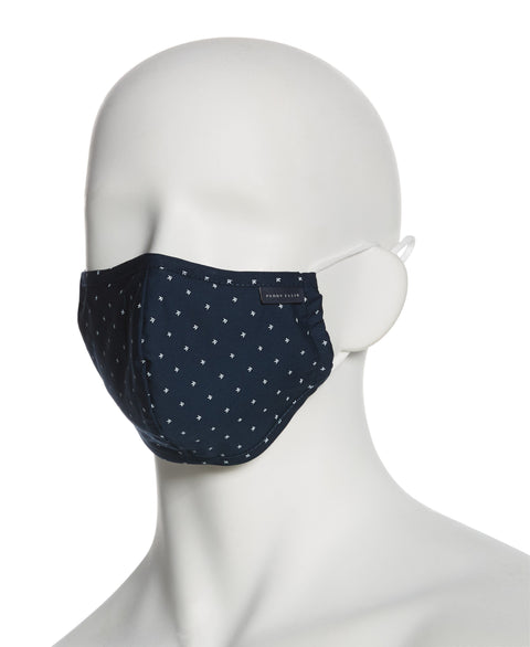 Reusable Poplin 3 Pack Rounded Fabric Face Masks Assorted Perry Ellis