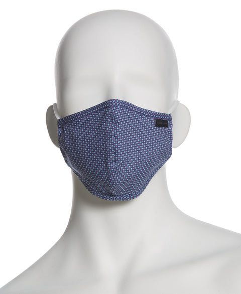 Reusable Poplin 3 Pack Rounded Fabric Face Masks Assorted Perry Ellis