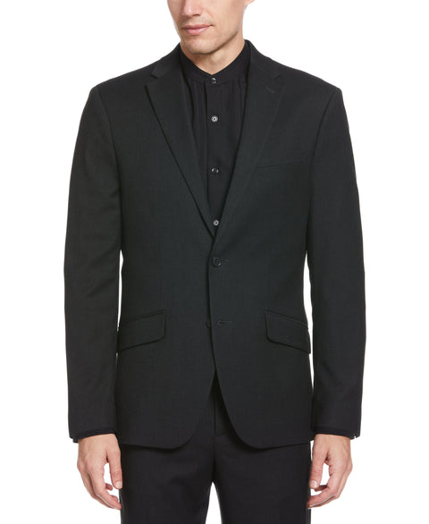 Machine Washable Black Textured Suit
