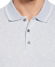 Pima Cotton Blend Ditsy Floral Print Polo (Heather) 