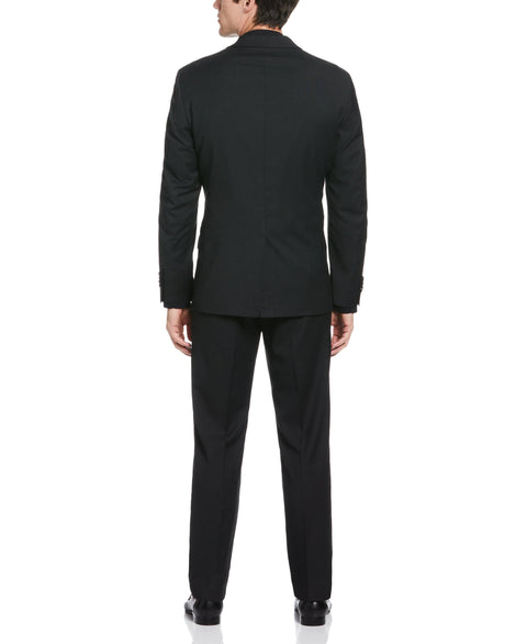 Machine Washable Black Textured Suit